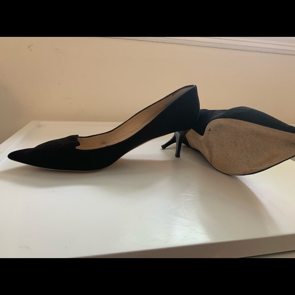 Jimmy Choo Allure Black Suede Kitten Heels